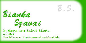 bianka szavai business card